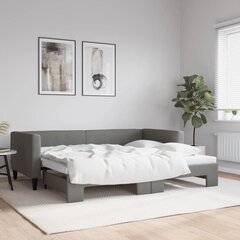 Sofa-lova vidaXL, 90x200 cm, pilka kaina ir informacija | Lovos | pigu.lt