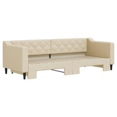 Sofa-lova vidaXL, 80x200 cm, smėlio kaina ir informacija | Lovos | pigu.lt