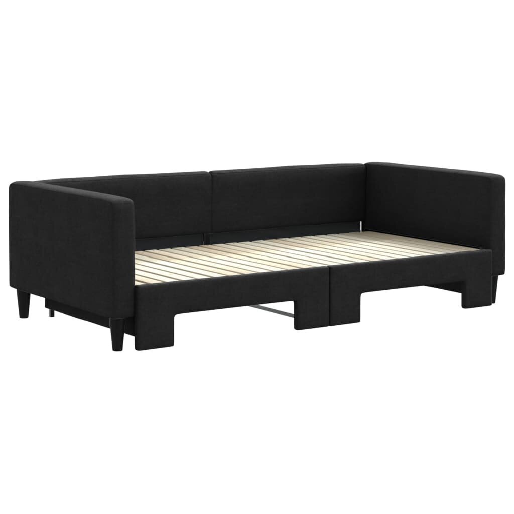 Sofa-lova vidaXL, 100x200 cm, juoda kaina ir informacija | Lovos | pigu.lt