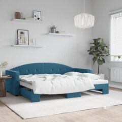 Sofa-lova vidaXL, 80x200 cm, mėlyna kaina ir informacija | Lovos | pigu.lt