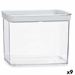 яс Прозрачный Силикон полистирол ABS 2,2 L 10,5 x 16,1 x 21 cm (9 штук) цена и информация | Посуда для хранения еды | pigu.lt