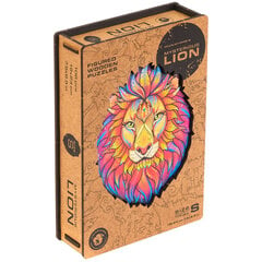 Medinė dėlionė Unidragon Mysterious Lion, 192 det. цена и информация | Пазлы | pigu.lt