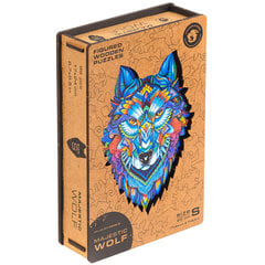 Medinė dėlionė Unidragon Majestic Wolf, 99 det. цена и информация | Пазлы | pigu.lt