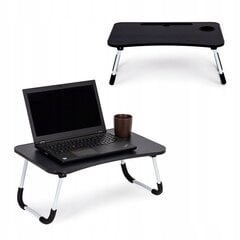 Стол для ноутбука ModernHome, черный цена и информация | Компьютерные, письменные столы | pigu.lt