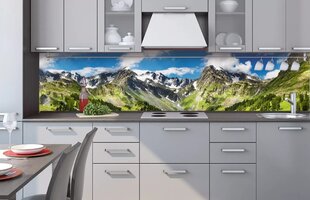 Lipnus fototapetas su laminavimu - Kalnai, 260x60 cm kaina ir informacija | Fototapetai | pigu.lt