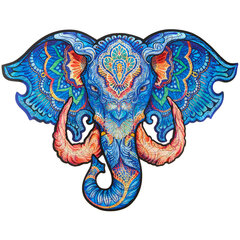 Medinė dėlionė Unidragon Eternal Elephant, 194 det. цена и информация | Пазлы | pigu.lt