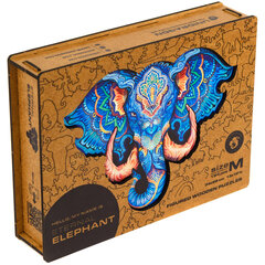 Medinė dėlionė Unidragon Eternal Elephant, 194 det. цена и информация | Пазлы | pigu.lt