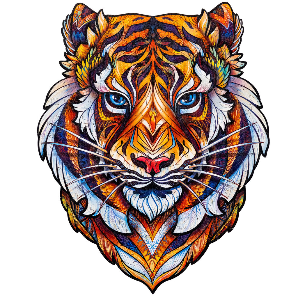 Medinė dėlionė Unidragon Lovely Tiger, 104 det. цена и информация | Dėlionės (puzzle) | pigu.lt