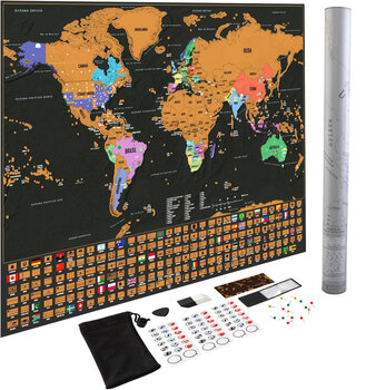 Стираемая карта мира Home&Living, комплект цена и информация | Карты мира | pigu.lt