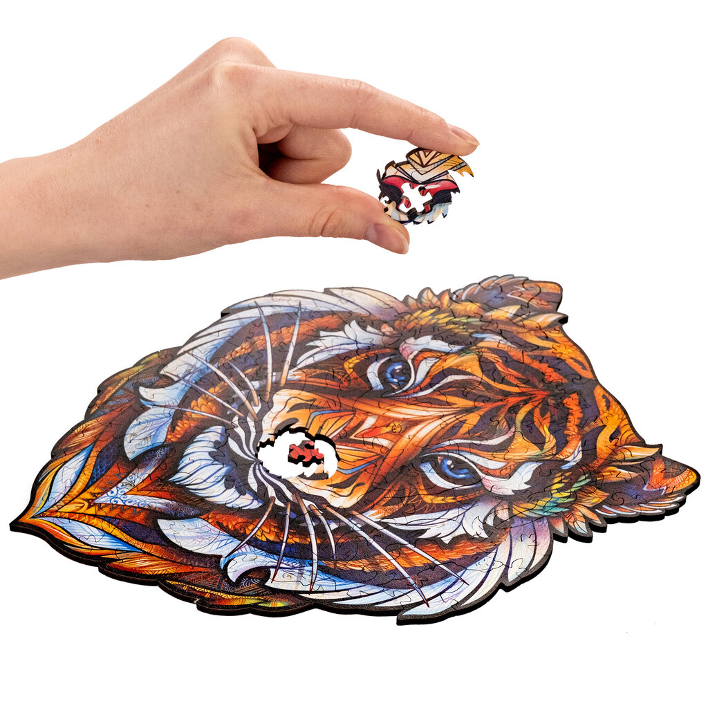 Medinė dėlionė Unidragon Lovely Tiger, 273 det. kaina ir informacija | Dėlionės (puzzle) | pigu.lt