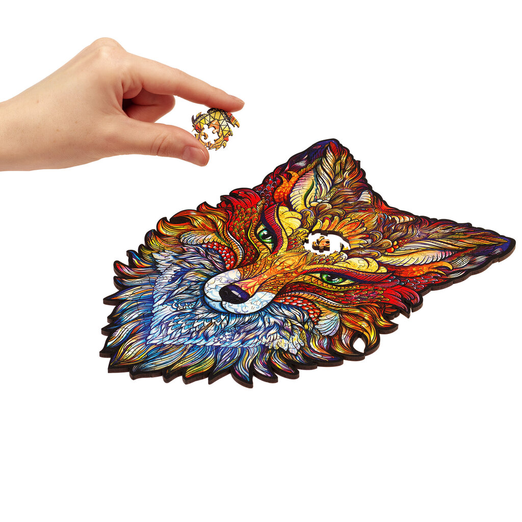 Medinė dėlionė Unidragon Fiery Fox, 107 det. цена и информация | Dėlionės (puzzle) | pigu.lt