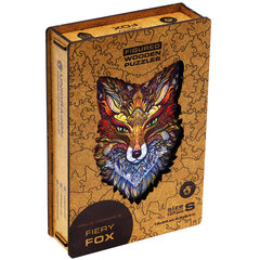 Medinė dėlionė Unidragon Fiery Fox, 197 det. цена и информация | Пазлы | pigu.lt