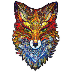 Medinė dėlionė Unidragon Fiery Fox, 197 det. kaina ir informacija | Dėlionės (puzzle) | pigu.lt