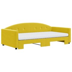 Sofa-lova vidaXL, 100x200 cm, geltona kaina ir informacija | Lovos | pigu.lt