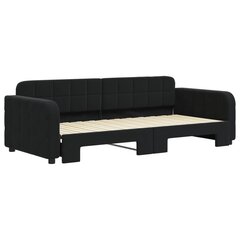 Sofa-lova vidaXL, 90x200 cm, juoda kaina ir informacija | Lovos | pigu.lt