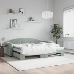 Sofa-lova vidaXL, 90x200 cm, pilka kaina ir informacija | Lovos | pigu.lt