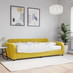 Sofa-lova vidaXL, 100x200 cm, geltona kaina ir informacija | Lovos | pigu.lt