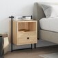 Spintelė prie lovos vidaXL, ruda kaina ir informacija | Spintelės prie lovos | pigu.lt