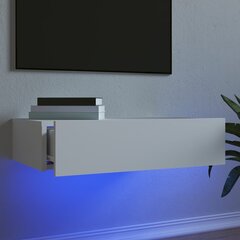 vidaXL Televizoriaus spintelė su LED lemputėmis, balta, 60x35x15,5cm цена и информация | Тумбы под телевизор | pigu.lt