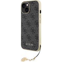 Guess GUHCP15SGF4GGR iPhone 15 6.1" szary|grey hardcase 4G Charms Collection цена и информация | Чехлы для телефонов | pigu.lt