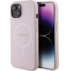 Guess GUHMP15MPSAHMCP iPhone 15 Plus 6.7" różowy|pink hardcase Saffiano MagSafe цена и информация | Чехлы для телефонов | pigu.lt