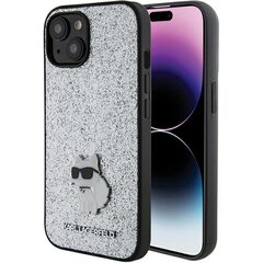 Karl Lagerfeld KLHCP15SGCNPSG iPhone 15 6.1" srebrny|silver hardcase Fixed Glitter Choupette Logo Metal Pin цена и информация | Чехлы для телефонов | pigu.lt