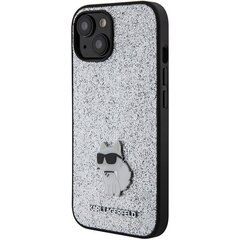 Karl Lagerfeld KLHCP15SGCNPSG iPhone 15 6.1" srebrny|silver hardcase Fixed Glitter Choupette Logo Metal Pin цена и информация | Чехлы для телефонов | pigu.lt