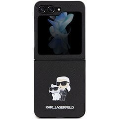 Чехол Karl Lagerfeld для Samsung Galaxy Z Flip 5 KLHCZF5SAKCNPK KARL HC SAFFIANO K-C PIN BLACK цена и информация | Чехлы для телефонов | pigu.lt