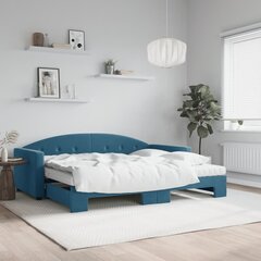 Sofa-lova vidaXL, 90x200 cm, mėlyna цена и информация | Кровати | pigu.lt