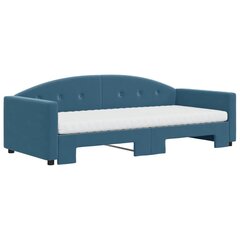 Sofa-lova vidaXL, 90x200 cm, mėlyna kaina ir informacija | Lovos | pigu.lt