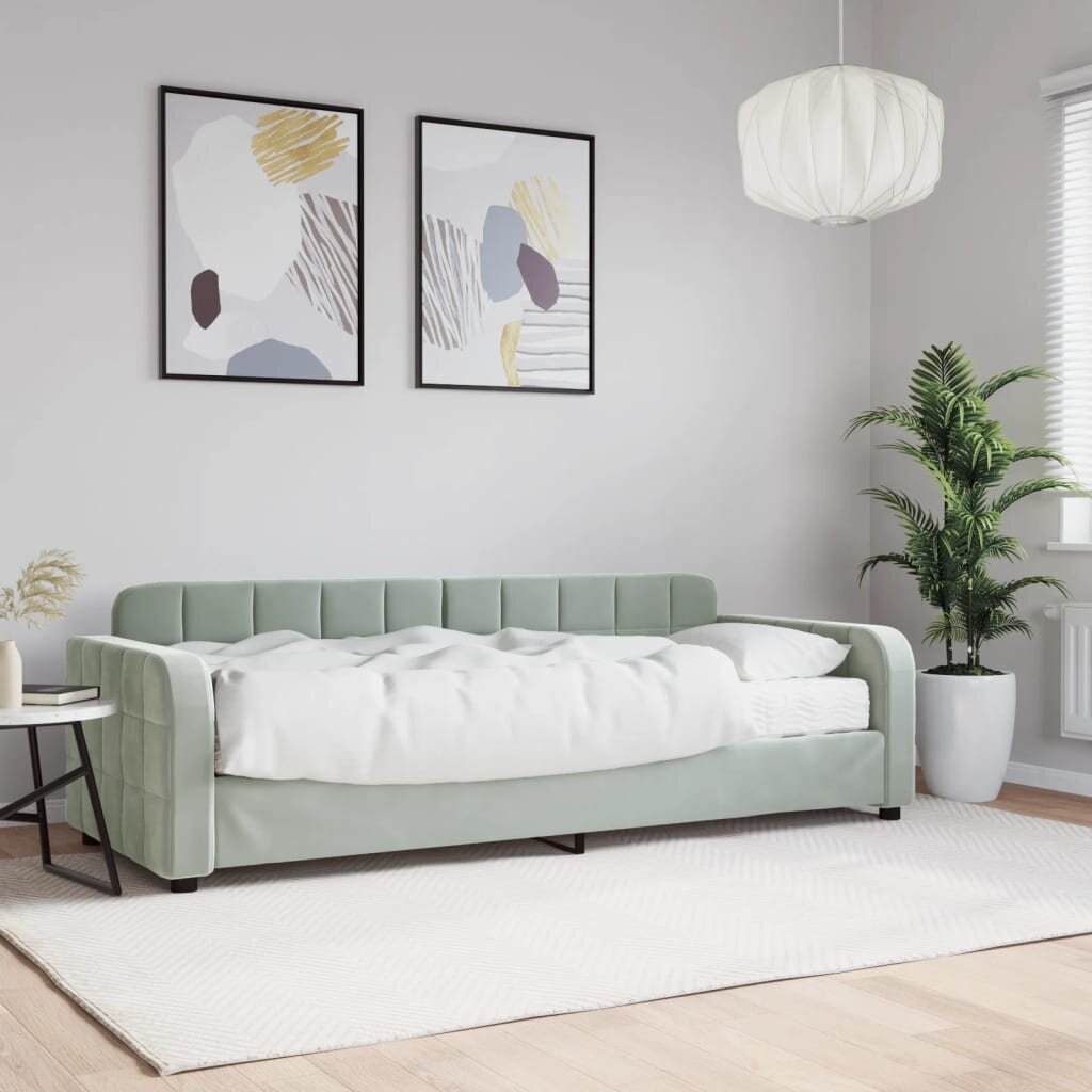 Sofa-lova vidaXL, 80x200 cm, pilka kaina ir informacija | Lovos | pigu.lt