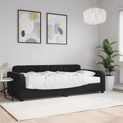 Sofa-lova vidaXL, 90x200 cm, juoda kaina ir informacija | Lovos | pigu.lt