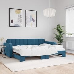 Sofa-lova vidaXL, 80x200 cm, mėlyna kaina ir informacija | Lovos | pigu.lt