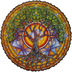 Medinė dėlionė Unidragon Mandala Tree of Life, 200 det. цена и информация | Пазлы | pigu.lt