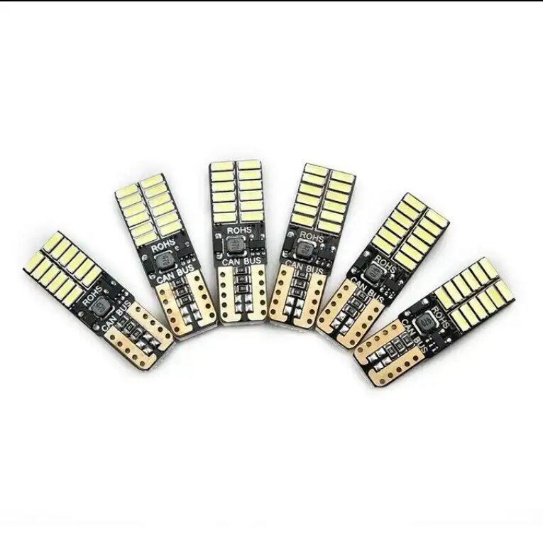 2x T10 (5W5) LED lemputė 24SMD balta цена и информация | Automobilių lemputės | pigu.lt