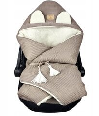 Kūdikio kėdutės užvalkalas MamCilale, rudas/baltas kaina ir informacija | Vokeliai, miegmaišiai, pagalvės | pigu.lt