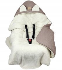 Kūdikio kėdutės užvalkalas MamCilale, rudas/baltas kaina ir informacija | Vokeliai, miegmaišiai, pagalvės | pigu.lt