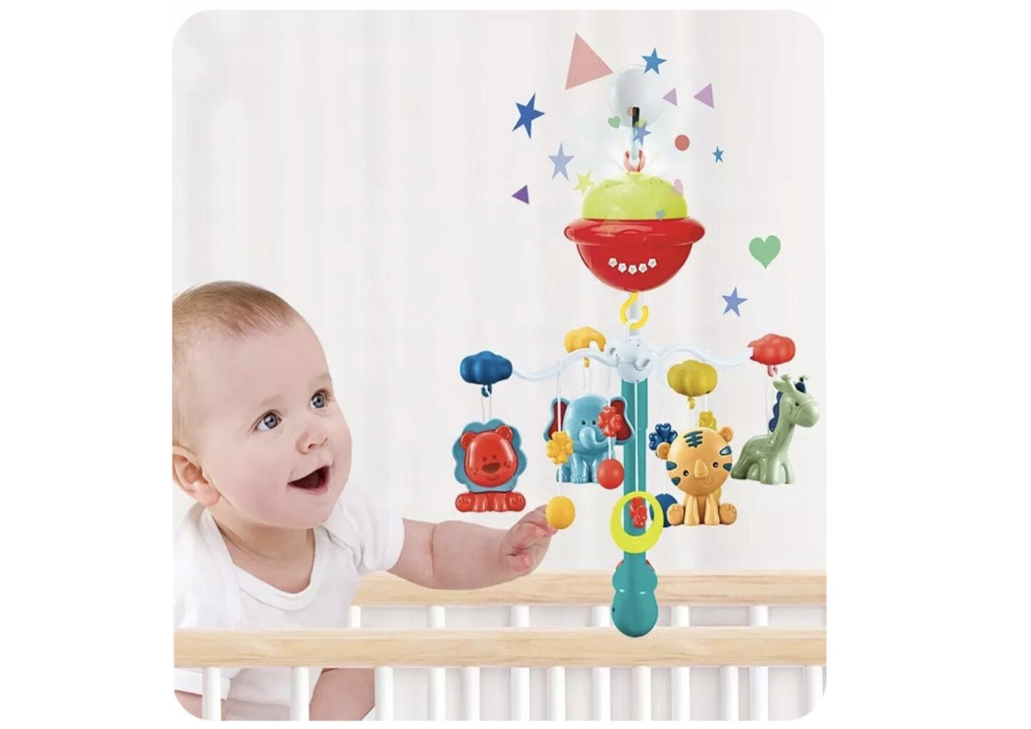 Lovytės karuselė su nuotolinio valdymo pulteliu Stator kaina ir informacija | Žaislai kūdikiams | pigu.lt