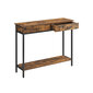 Konsolinis staliukas Vasagle, 100x80x30 cm, rudas kaina ir informacija | Stalai-konsolės | pigu.lt