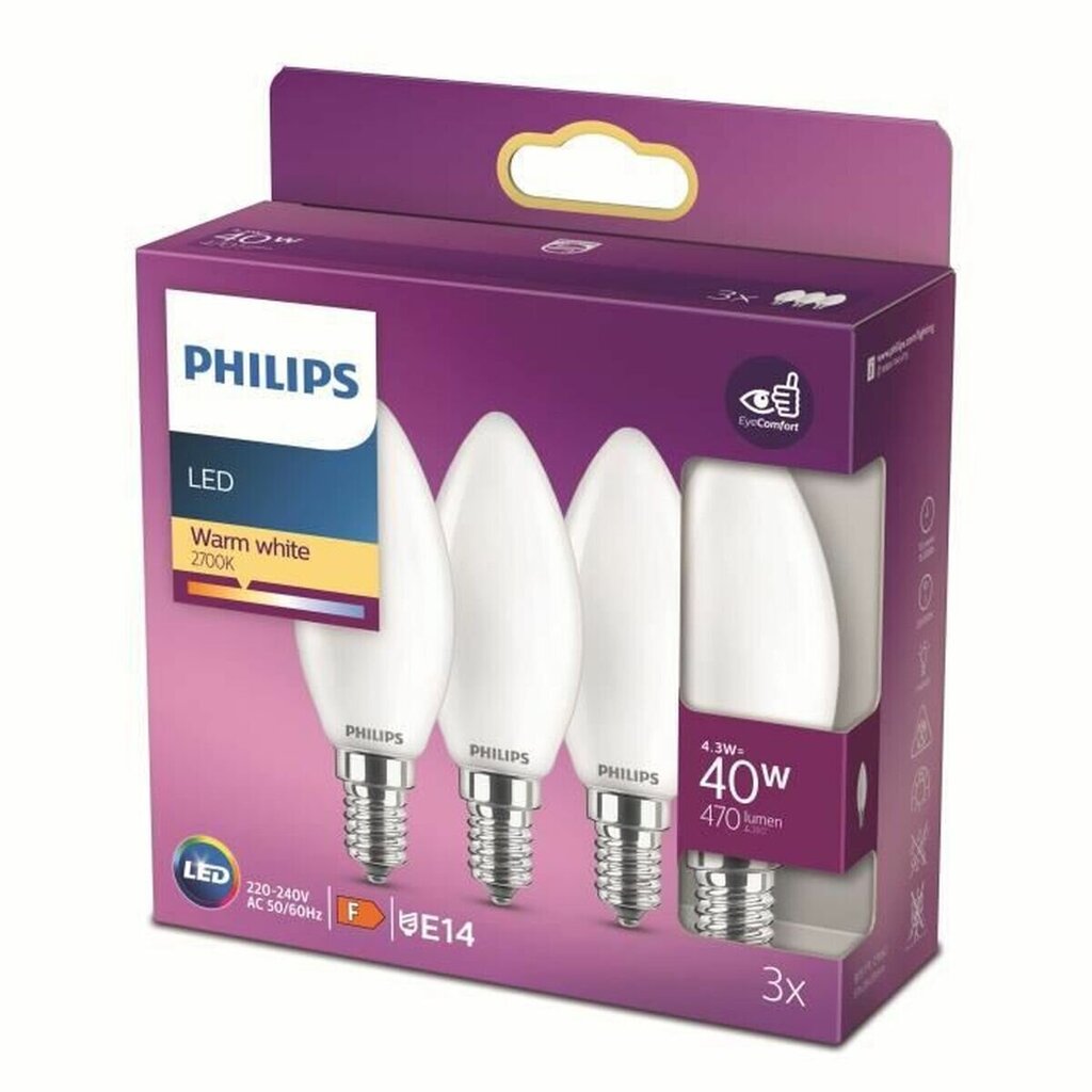 LED lemputė Philips 8719514272170, 3 vnt. kaina ir informacija | LED juostos | pigu.lt