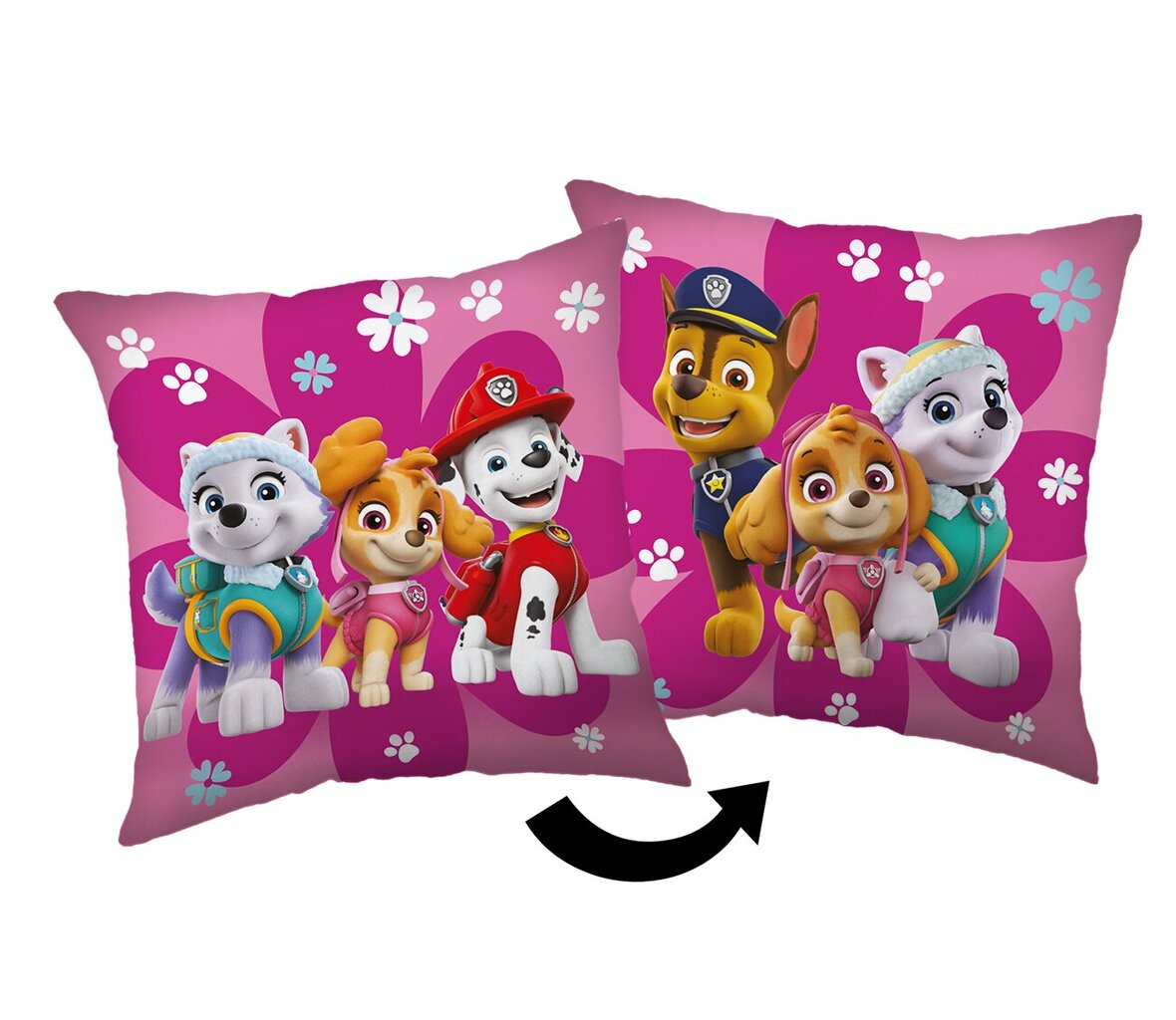 Paw Patrol dekoratyvinė pagalvėlė Flowers kaina ir informacija | Dekoratyvinės pagalvėlės ir užvalkalai | pigu.lt