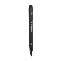 Маркер Uni-Ball Mitsubishi Pencil PIN 02-200(S), 12 шт., черный цена и информация | Kanceliarinės prekės | pigu.lt