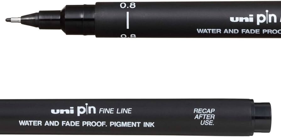 Žymeklis Uni-Ball Mitsubishi Pencil PIN 08-200(S), 12 vnt., juodas kaina ir informacija | Kanceliarinės prekės | pigu.lt