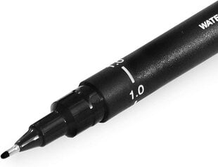 Маркер Uni-Ball Mitsubishi Pencil PIN 01-200(S), 12 шт., черный цвет цена и информация | Kanceliarinės prekės | pigu.lt