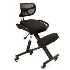 Ergonomiška kėdė Black Point O'Kneel Linen, juoda цена и информация | Офисные кресла | pigu.lt