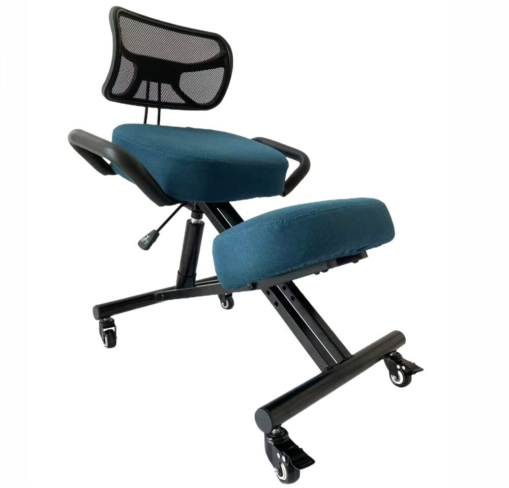 Ergonomiška kėdė Black Point O'Kneel Linen, mėlyna kaina ir informacija | Biuro kėdės | pigu.lt