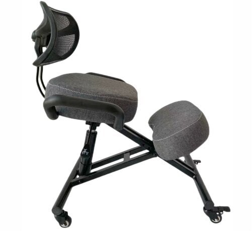Ergonomiška kėdė Black Point O'Kneel Linen, pilka kaina ir informacija | Biuro kėdės | pigu.lt