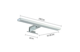 Светодиодный светильник для зеркала в ванной цена и информация | Монтируемые светильники, светодиодные панели | pigu.lt
