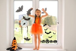 Набор наклеек на окно для Хэллоуина Тыквы и летучие мыши цена и информация | Интерьерные наклейки | pigu.lt
