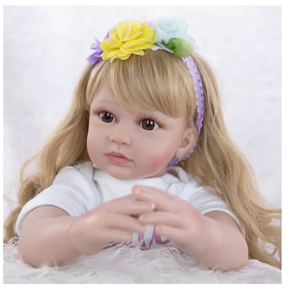 Lėlė Princesė Reborn dolls, 60cm kaina ir informacija | Žaislai mergaitėms | pigu.lt